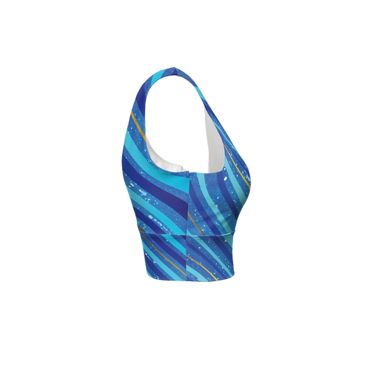 Gavin Scott Longline V-Shape-Back Sports Bra-Butter Soft Texture