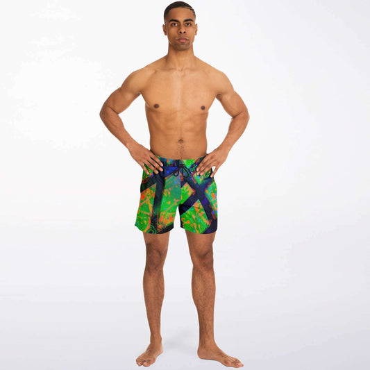 Gavin Scott Square Cut Swim Trunks (Masc XS-3XL)