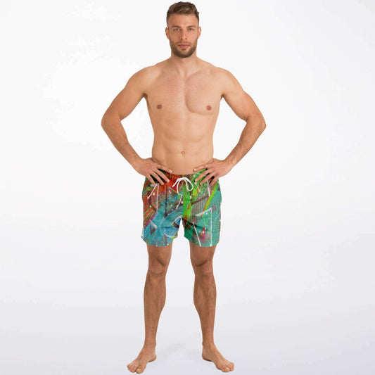 Gavin Scott Square Cut Swim Trunks (Masc XS-3XL)