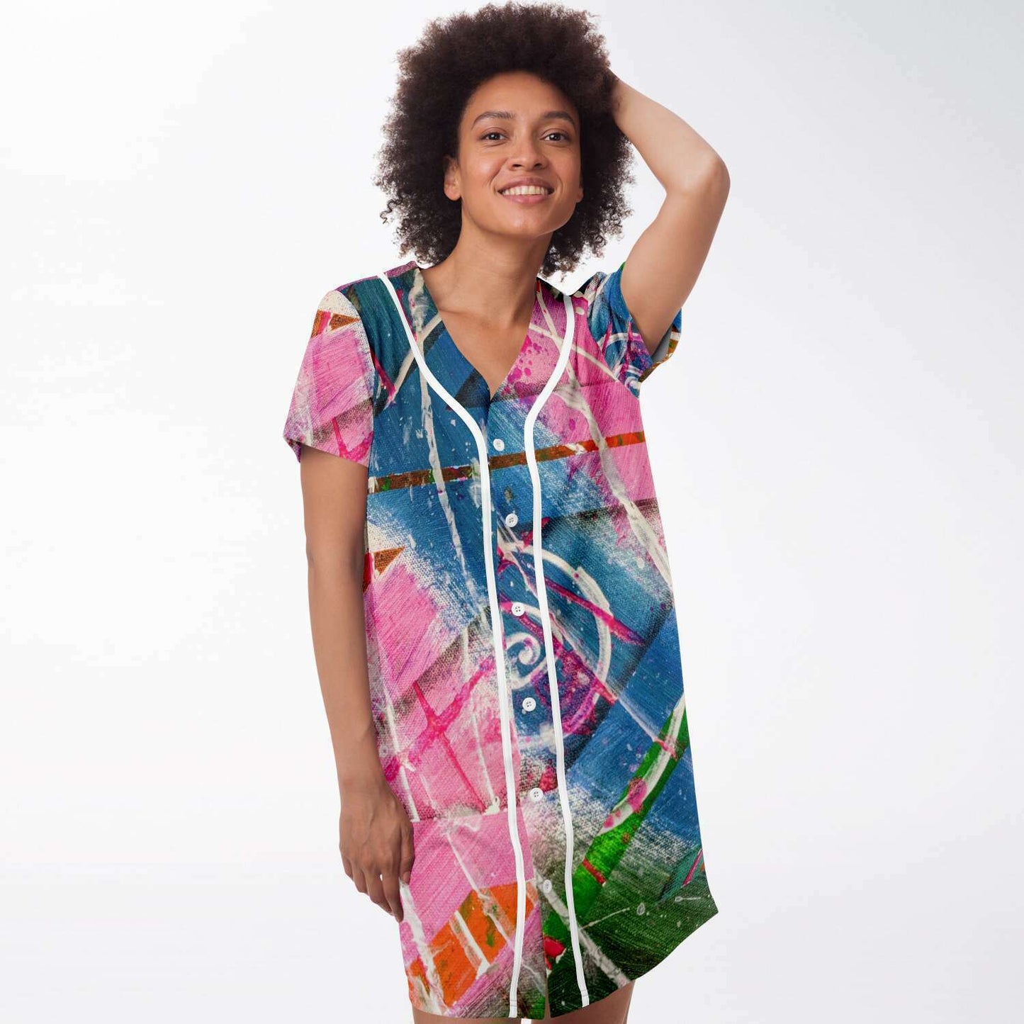 Gavin Scott Baseball Jersey Dress (Femme XS-4XL)