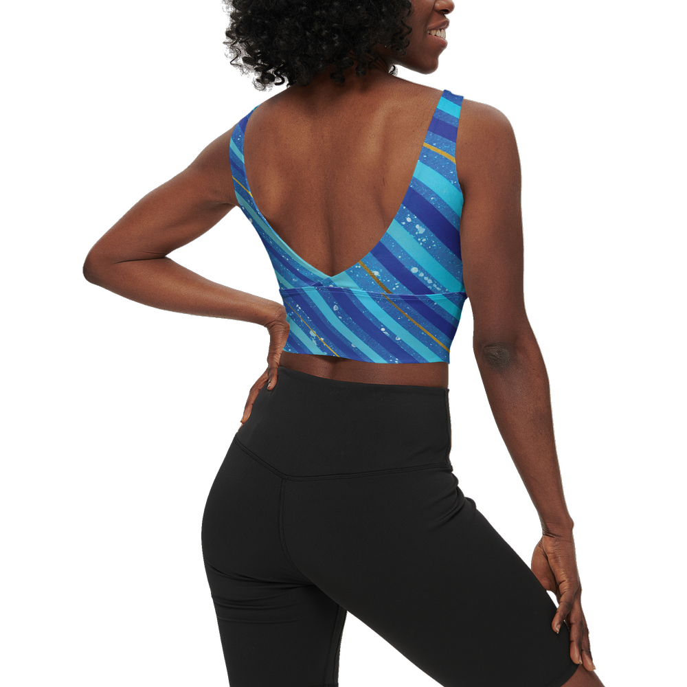 Gavin Scott Longline V-Shape-Back Sports Bra-Butter Soft Texture