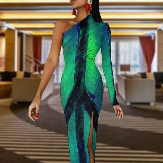 Gavin Scott Half Sleeve Slit Dress (Femme XS-L)