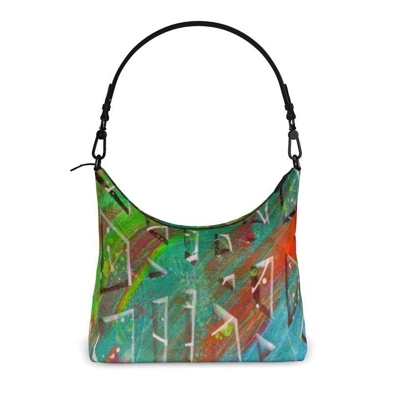 Gavin Scott Deluxe Leather GOING PLACES Square Clutch Shoulder Bag