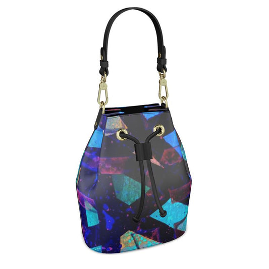 Gavin Scott 100% Genuine Nappa Leather Drawstring Bucket Bag