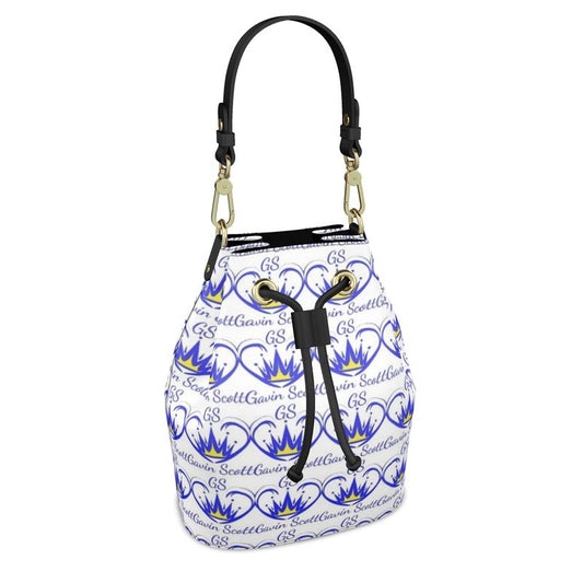 Gavin Scott 100% Genuine Nappa Leather ICONIC Drawstring Bucket Bag