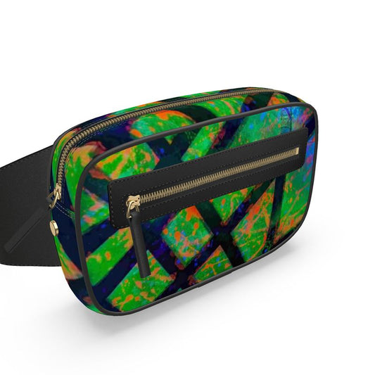 Gavin Scott 100% Genuine Nappa Leather Belt Bag w/ Front Zip Pocket