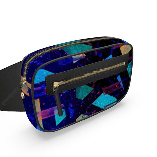 Gavin Scott 100% Genuine Nappa Leather Belt Bag w/ Front Zip Pocket