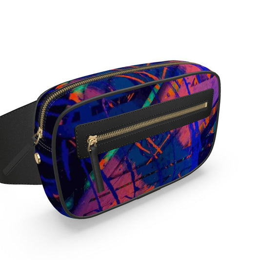 Gavin Scott 100% Genuine Nappa Leather Belt Bag w/ Front Zip Pocket