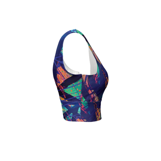 Gavin Scott Longline V-Shape-Back Sports Bra-Butter Soft Texture