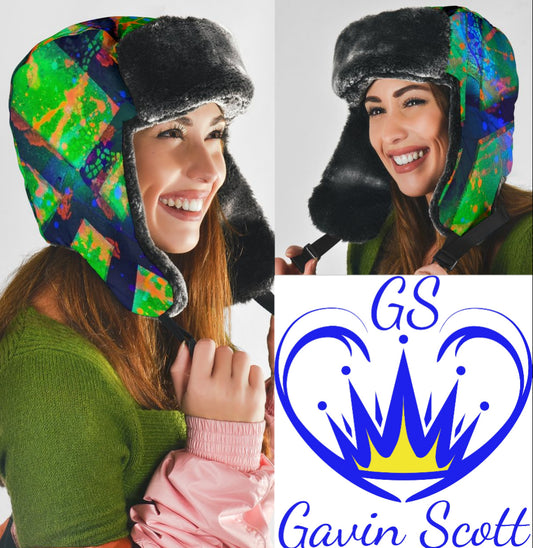 Gavin Scott Funky Faux Fur Trapper Hat (Genderless One Size)