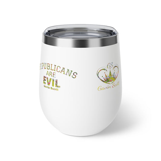 Gavin Scott REPUBLICANS ARE EVIL Insulated Copper Cup, 12oz
