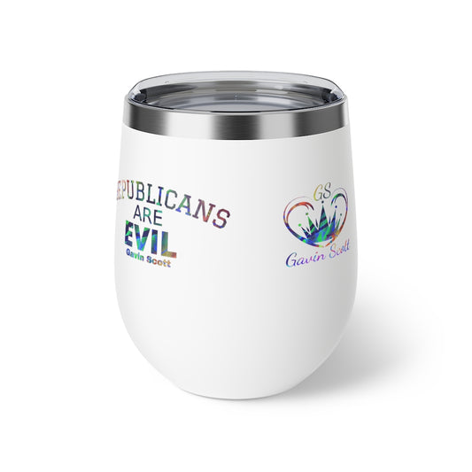 Gavin Scott REPUBLICANS ARE EVIL Insulated Copper Cup, 12oz