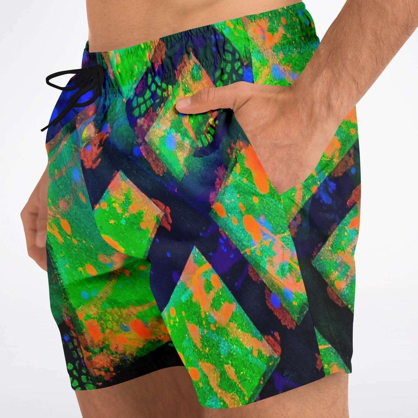 Gavin Scott Square Cut Swim Trunks (Masc XS-3XL)