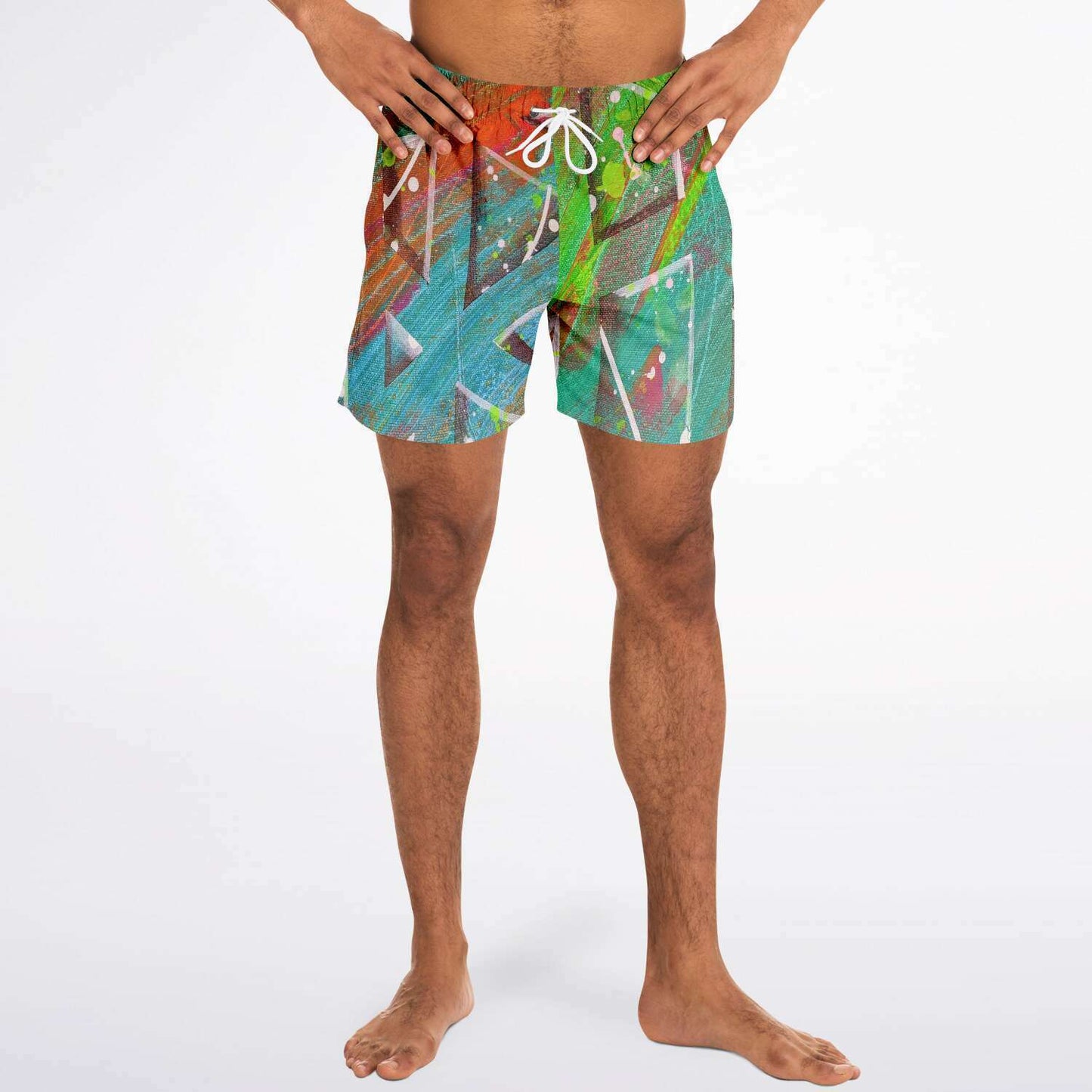 Gavin Scott Square Cut Swim Trunks (Masc XS-3XL)