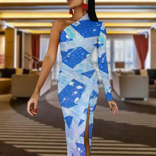 Gavin Scott Half Sleeve Slit Dress (Femme XS-L)