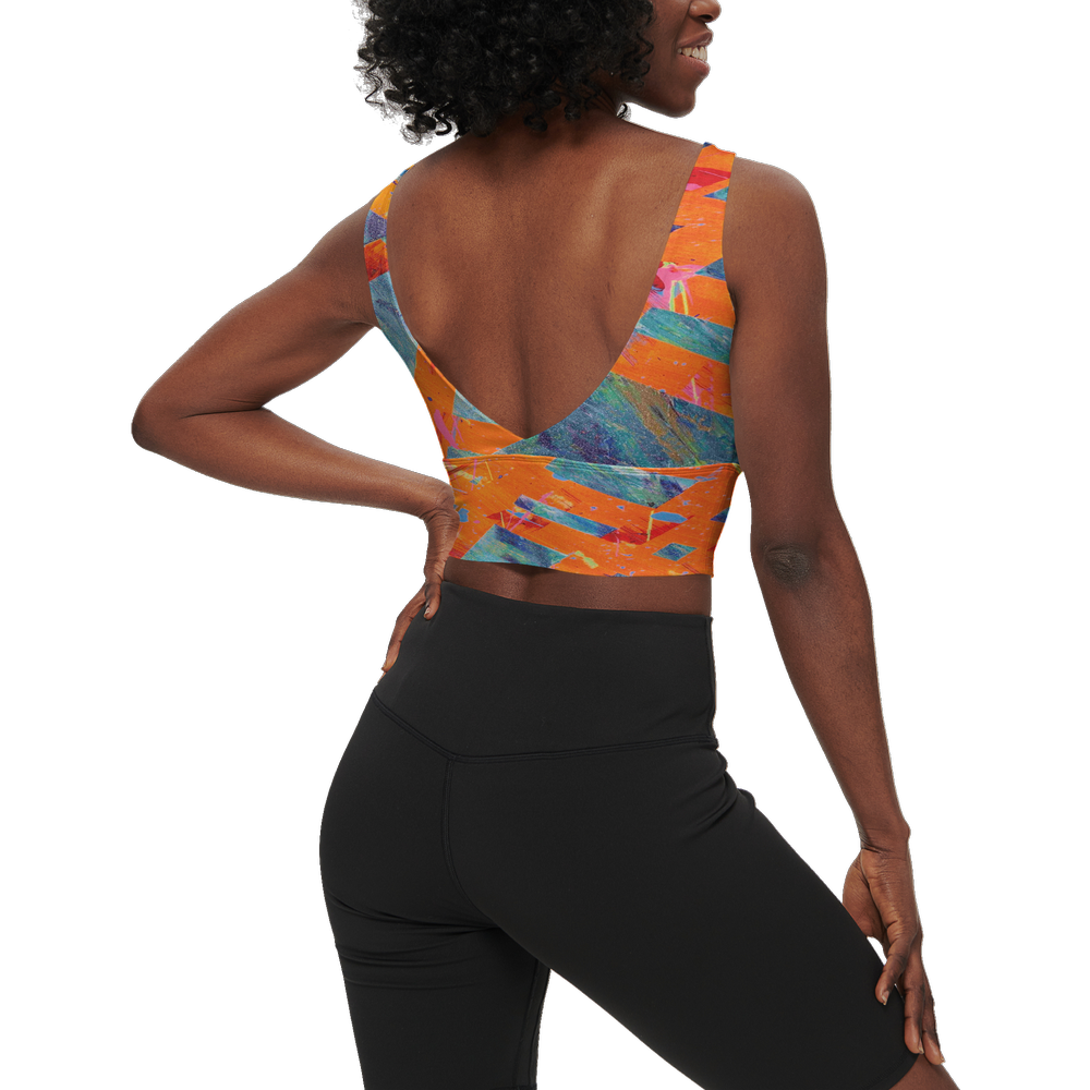 Gavin Scott Longline V-Shape-Back Sports Bra-Butter Soft Texture