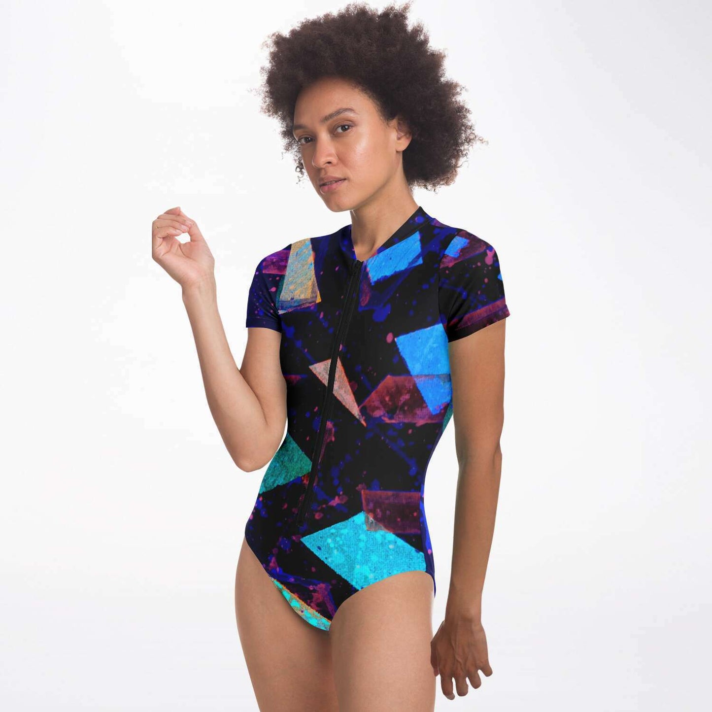 Gavin Scott Short Sleeve Festival Catsuit w/UPF 50+ Sun Protection (Femme XS-XL)