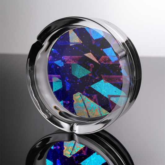 Gavin Scott Round Glass Ashtray with 3 Slots