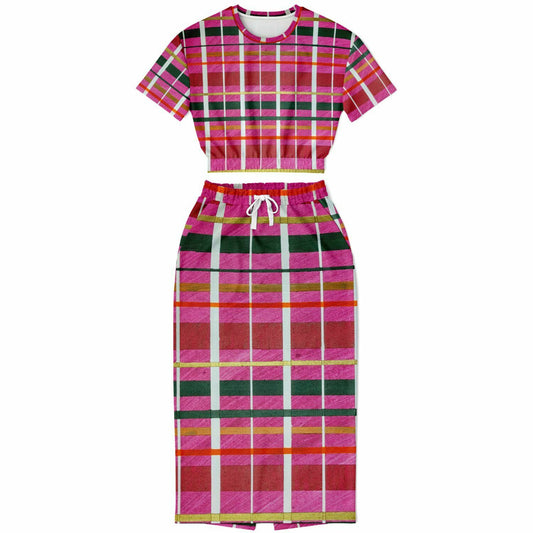 Gavin Scott Cropped Top & Full Skirt Set (Femme XS-XL)