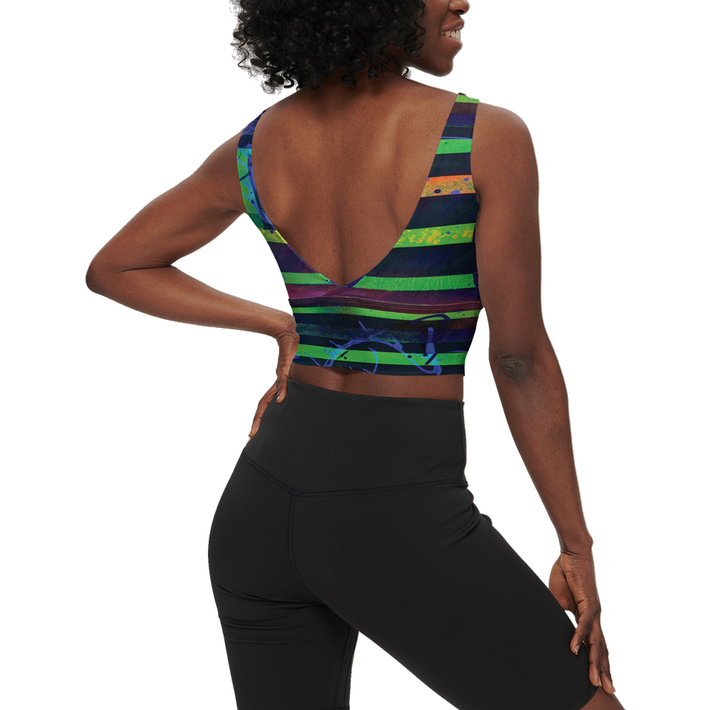 Gavin Scott Longline V-Shape-Back Sports Bra-Butter Soft Texture