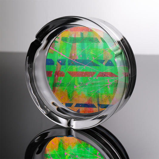 Gavin Scott Round Glass Ashtray with 3 Slots