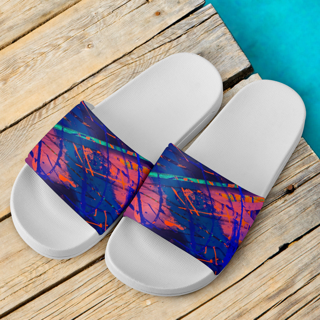 Gavin Scott Slide On Sandals - White