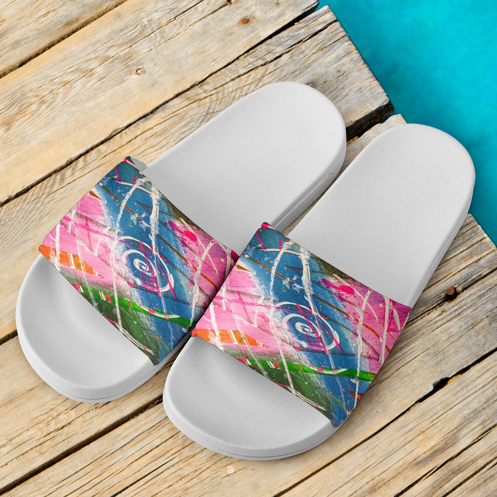 Gavin Scott Slide On Sandals - White