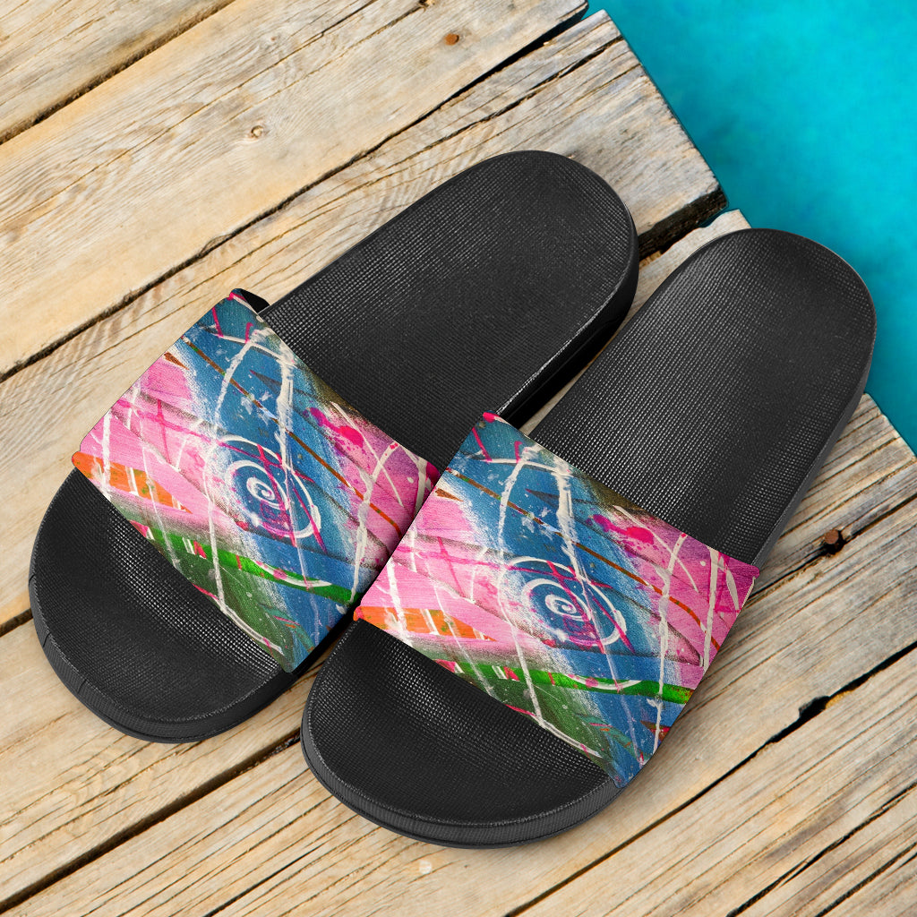 Gavin Scott Slide On Sandals - Black