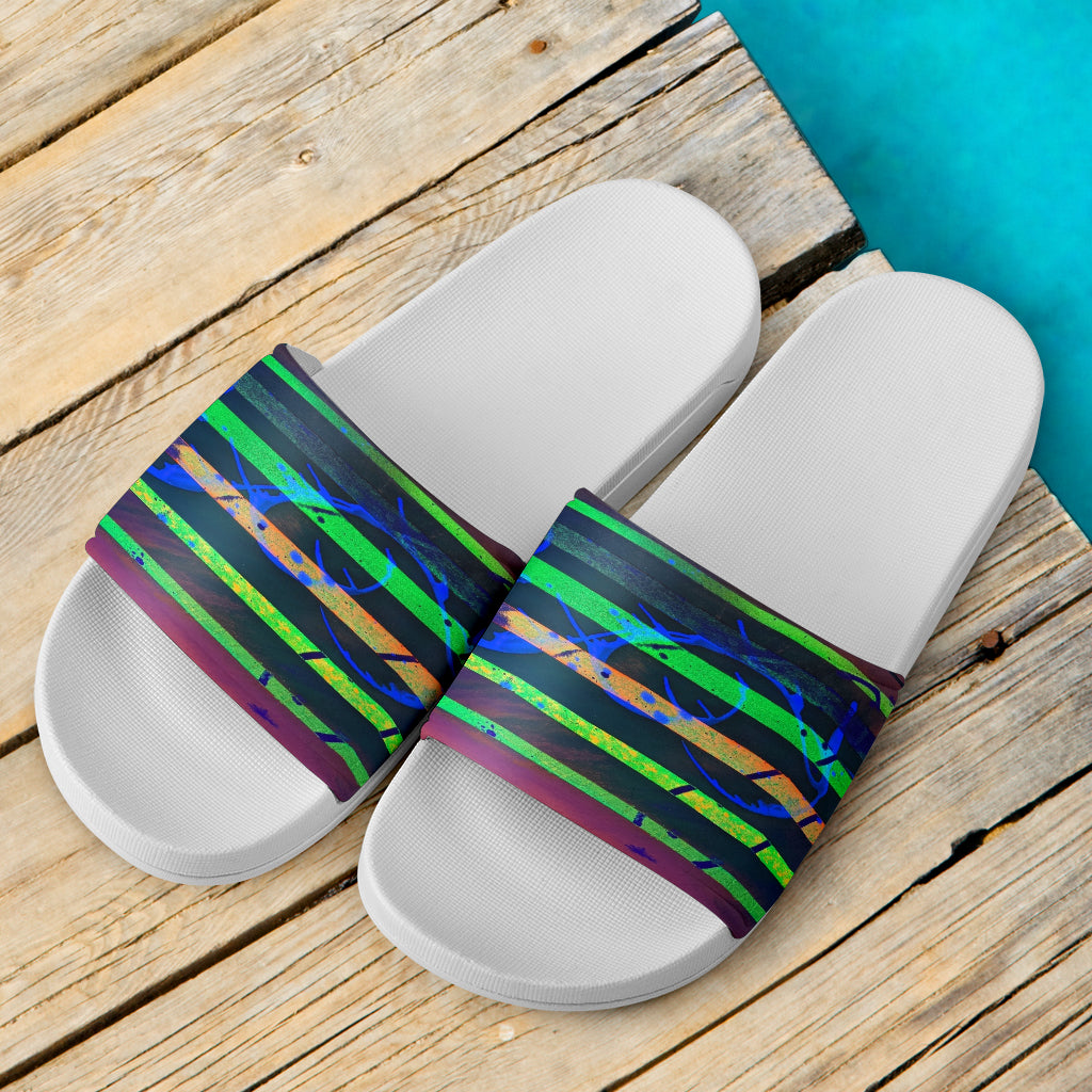 Gavin Scott Slide On Sandals - White
