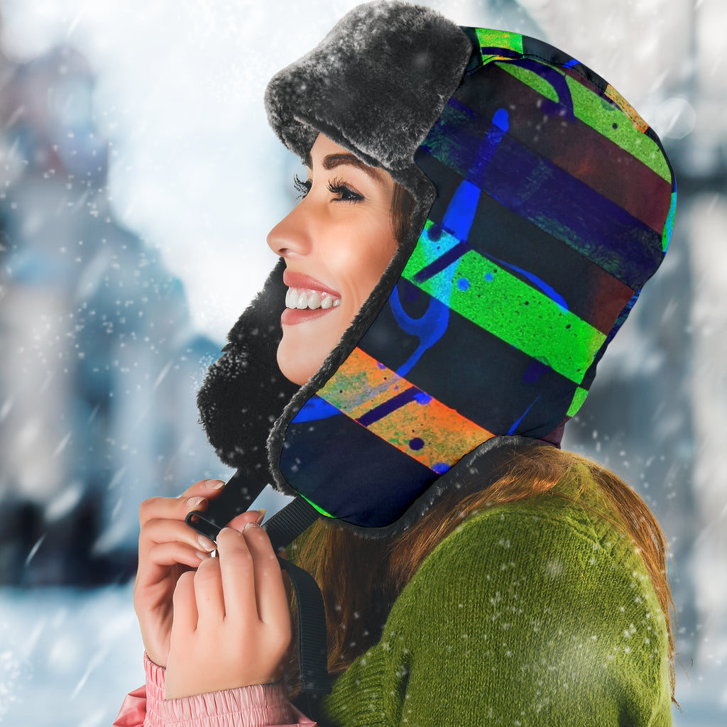 Gavin Scott Funky Faux Fur Trapper Hat (Genderless One Size)