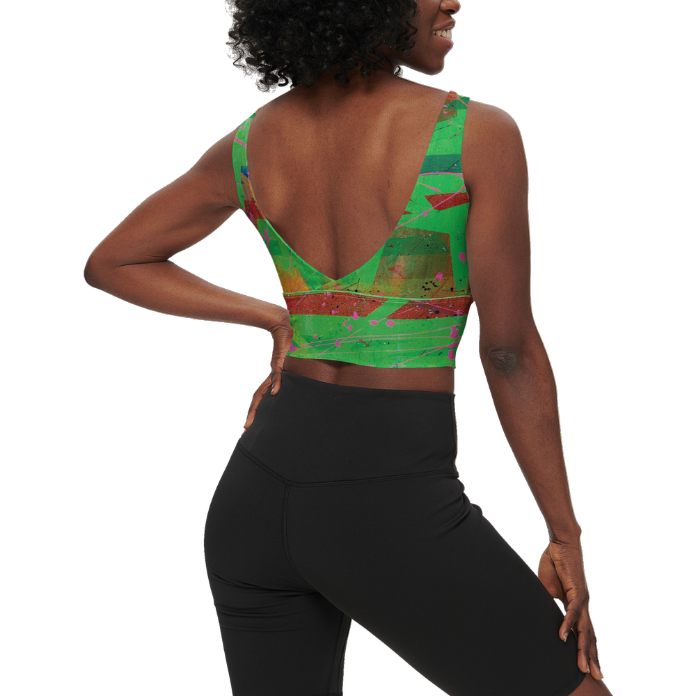 Gavin Scott Longline V-Shape-Back Sports Bra-Butter Soft Texture