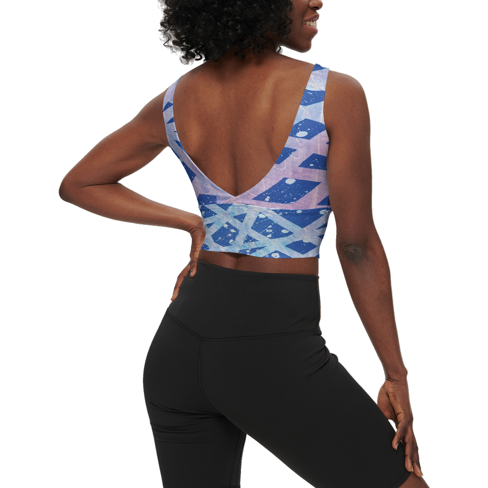 Gavin Scott Longline V-Shape-Back Sports Bra-Butter Soft Texture