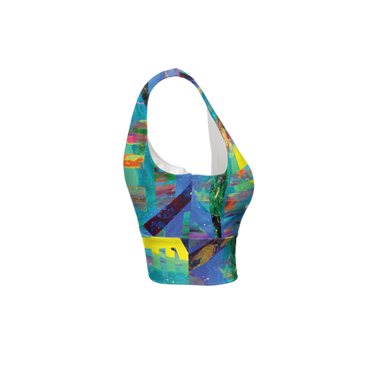 Gavin Scott Longline V-Shape-Back Sports Bra-Butter Soft Texture