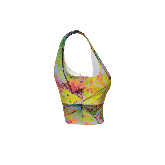 Gavin Scott Longline V-Shape-Back Sports Bra-Butter Soft Texture