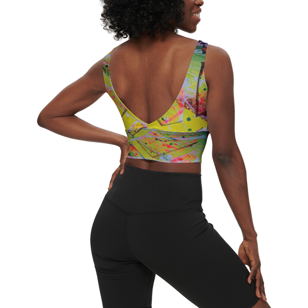 Gavin Scott Longline V-Shape-Back Sports Bra-Butter Soft Texture