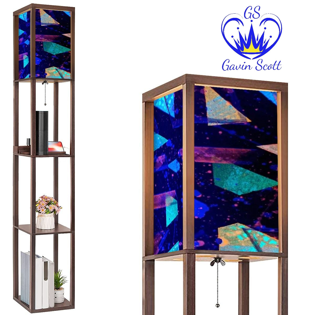 Floor Lamp w/ Shelves