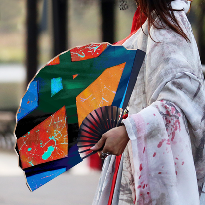 Gavin Scott Genuine Spun Silk Folding Hand Fans (4 Sizes)