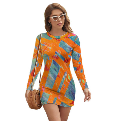 Gavin Scott Long Sleeve Bodycon Dress (Femme S-2XL)