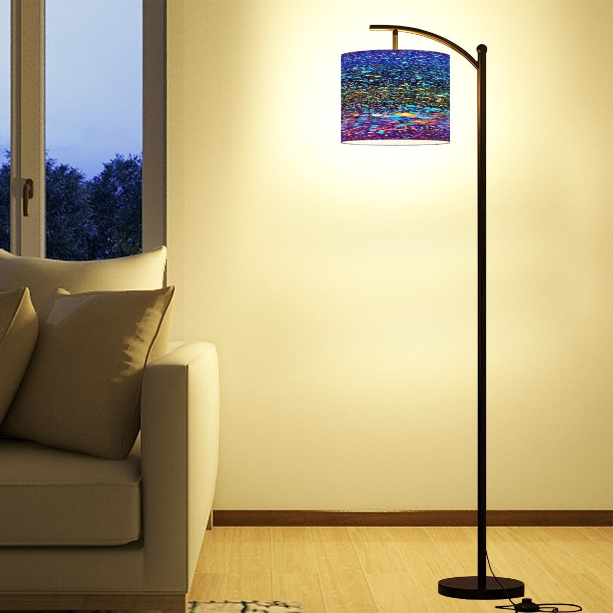 Gavin Scott Arc Floor Lamp w/Remote