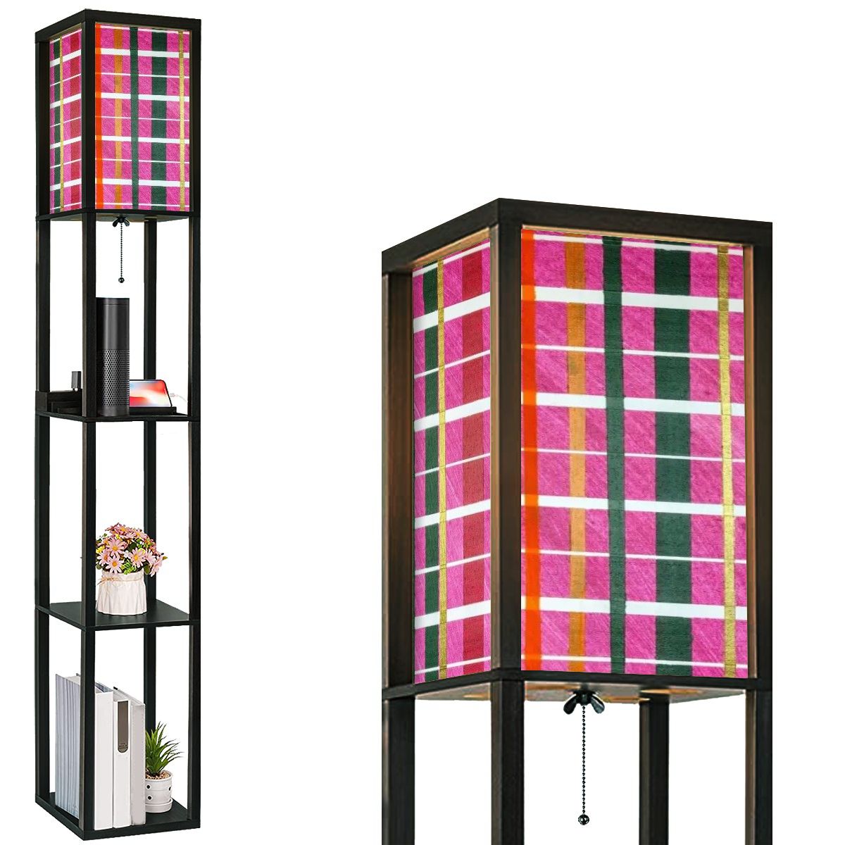 Gavin Scott Floor Lamp with Shelves (2 Colors)