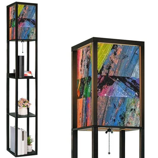 Gavin Scott Floor Lamp with Shelves (2 Colors)