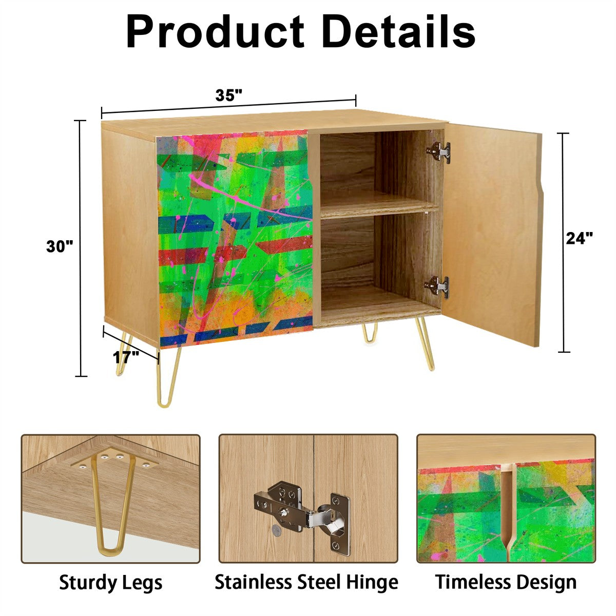 Gavin Scott Wooden Sideboard Cabinet