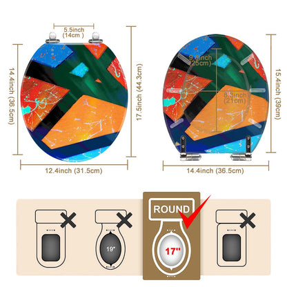 Gavin Scott Round Toilet Seat w/Matching Soft-close Lid (O-Shape)