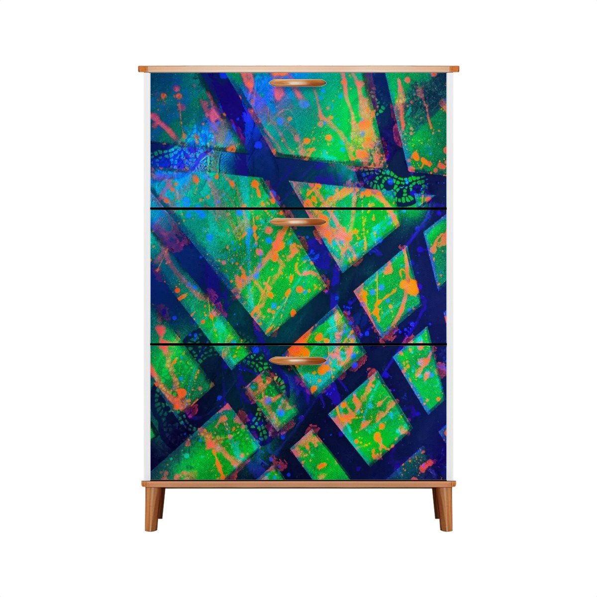 Gavin Scott Wood & Leather Shoe Cabinet