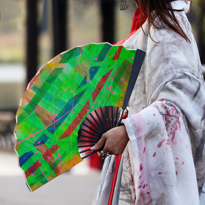 Gavin Scott Genuine Spun Silk Folding Hand Fans (4 Sizes)