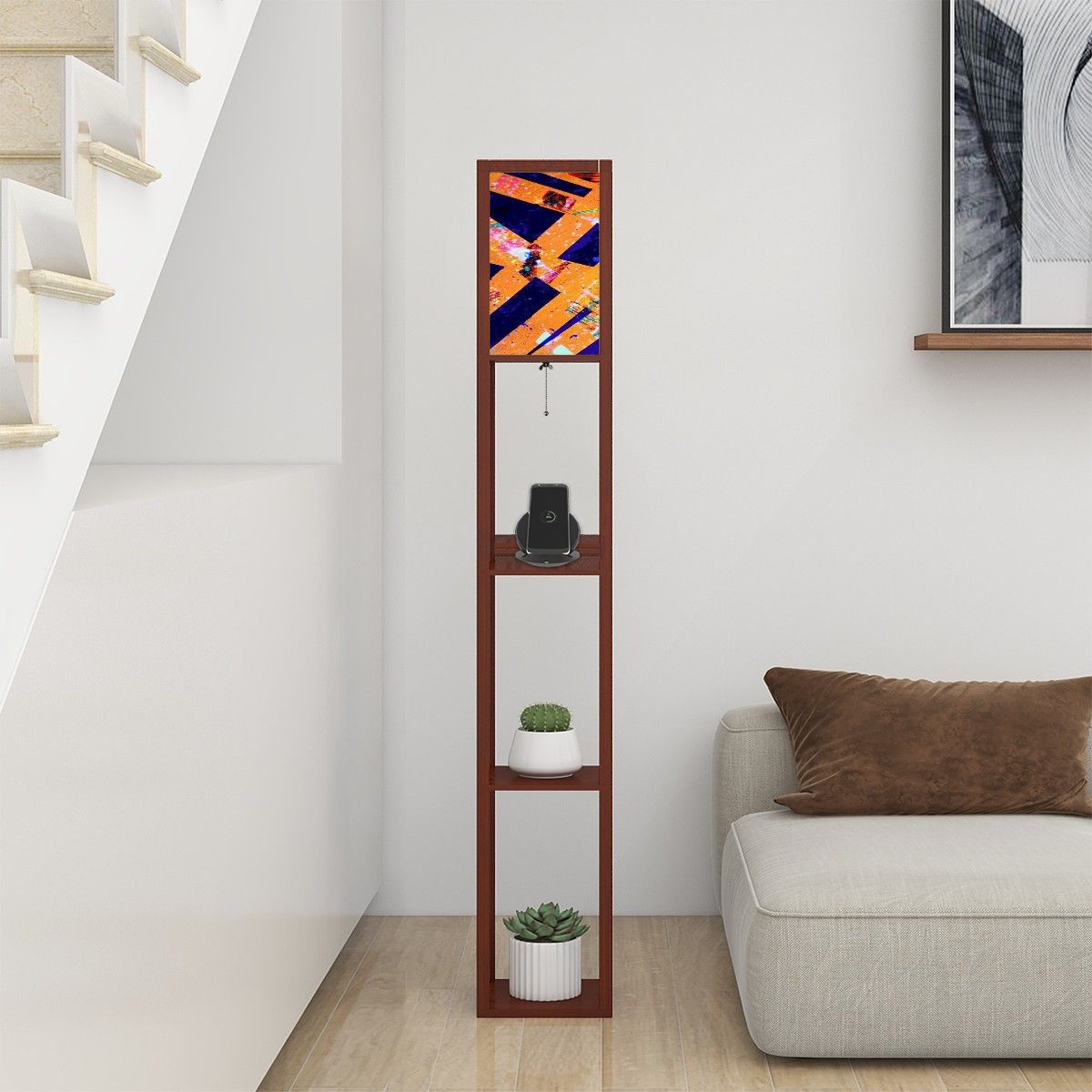 Gavin Scott Floor Lamp with Shelves (2 Colors)