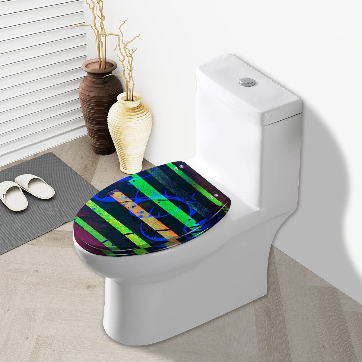 Gavin Scott Elongated Toilet Seat w/Matching Soft-close Lid (V-Shape)