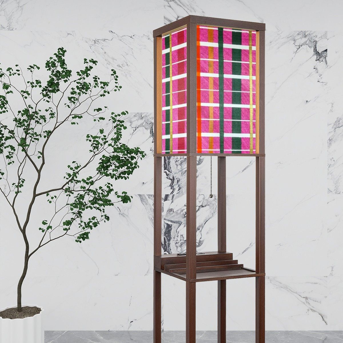 Gavin Scott Floor Lamp with Shelves (2 Colors)