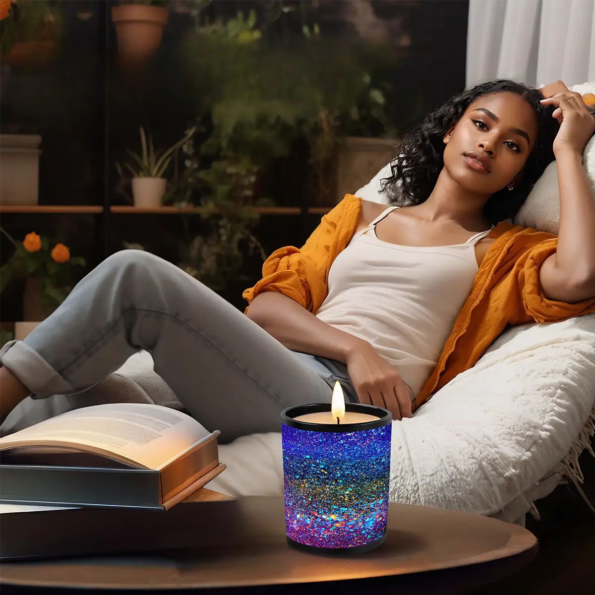 Gavin Scott Scented Black Jar Candle (6oz)