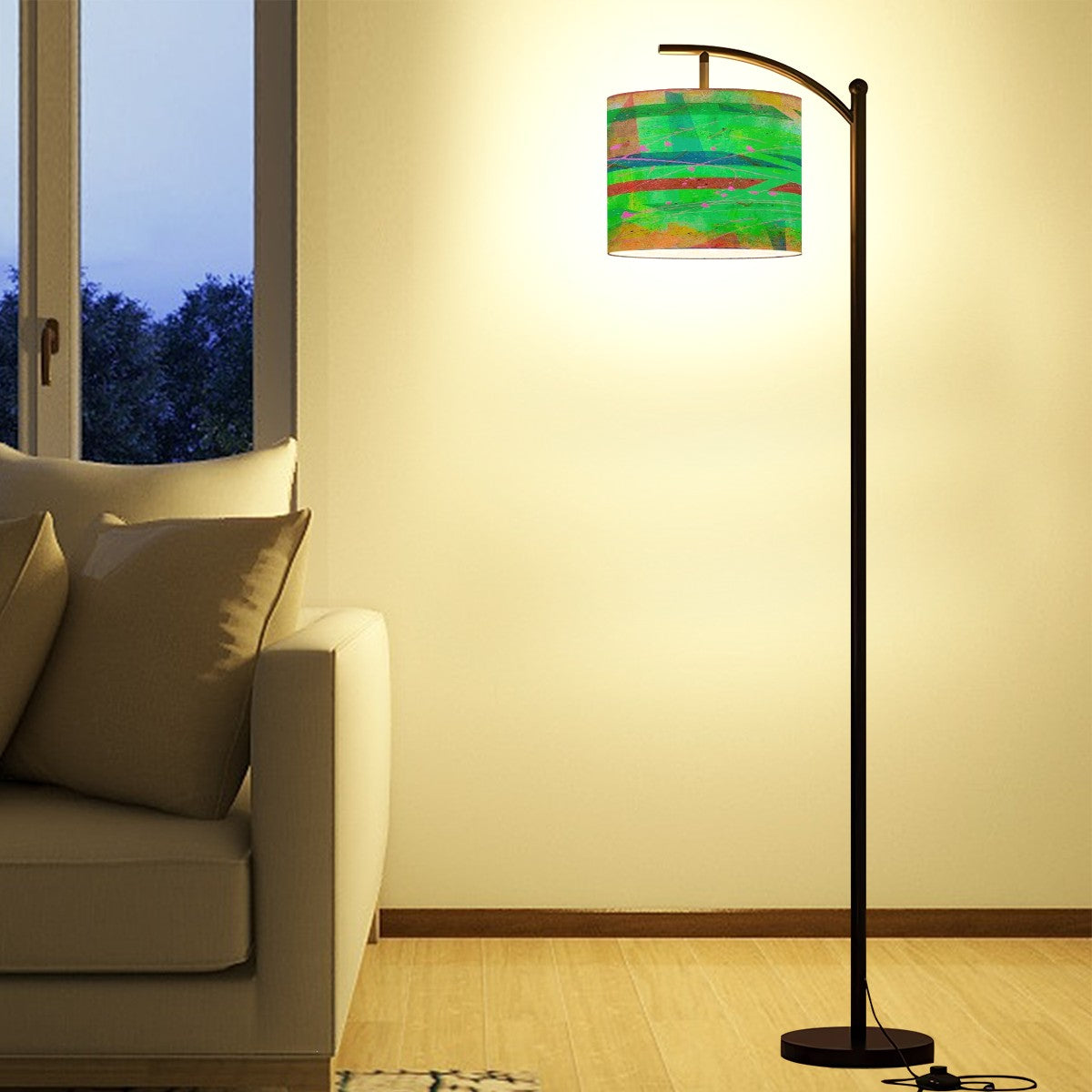 Gavin Scott Arc Floor Lamp w/Remote